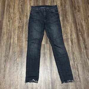 Mother High Waisted Looker Ankle Fray Jeans Women's 24 Slim in Best Kept Secret